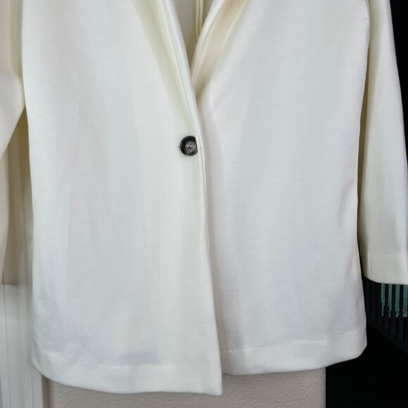 NWT Ny Collection Women’s Blazer 3/4 Sleeve Off White Size Large #641 - Picture 4 of 12